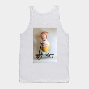 Gnome riding a scooter Tank Top